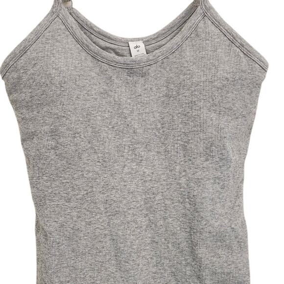 NWT Alo Yoga Seamless Ribbed Mellow Romper Gray M - Picture 7 of 10